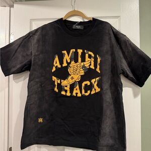 Amiri Black and Gold Graphic T-Shirt